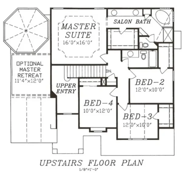 Arts & Crafts House Plan Second Floor - Peachtree Rustic Home 086D-0043 - Shop House Plans and More