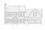 Early American House Plan Front Elevation - Hedingham Colonial Home 086D-0044 - Search House Plans and More