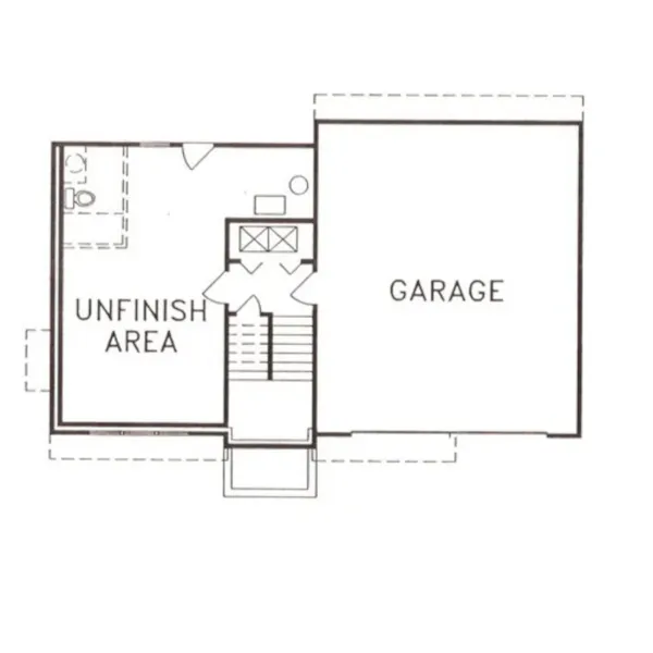 Ranch House Plan Lower Level Floor - Pembury Tudor Style Home 086D-0072 - Shop House Plans and More