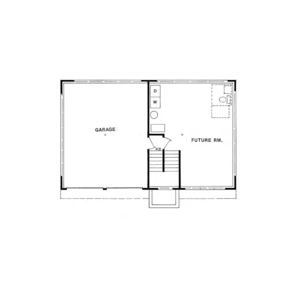 Traditional House Plan Basement Floor - Pine Echo Split-Level Home 086D-0073 - Shop House Plans and More