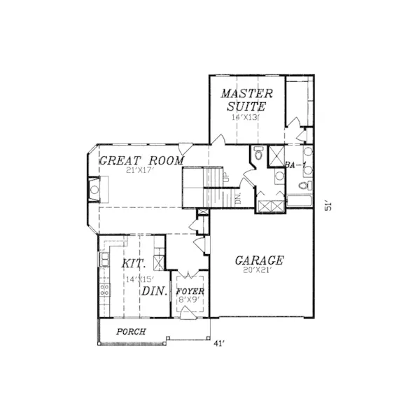 Traditional House Plan First Floor - Copperridge Rustic Country Home 086D-0085 - Search House Plans and More