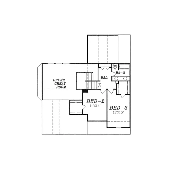 Traditional House Plan Second Floor - Copperridge Rustic Country Home 086D-0085 - Search House Plans and More