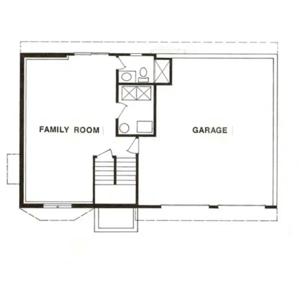 Ranch House Plan Lower Level Floor - Edwin Pond Traditional Home 086D-0086 - Search House Plans and More