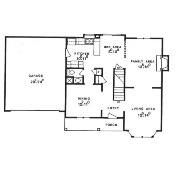 Traditional House Plan First Floor - Green Acres Country Home 086D-0096 - Search House Plans and More