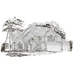 Traditional House Plan Front Photo 01 - Bayhill Rustic Traditional Home 086D-0101 - Search House Plans and More