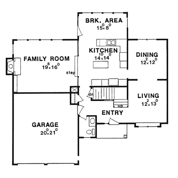 Traditional House Plan First Floor - Badenfest Country Style Home 086D-0102 - Search House Plans and More