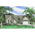 Arts & Crafts House Plan Front of Home - Kehrspoint Ranch Home 086D-0103 - Search House Plans and More