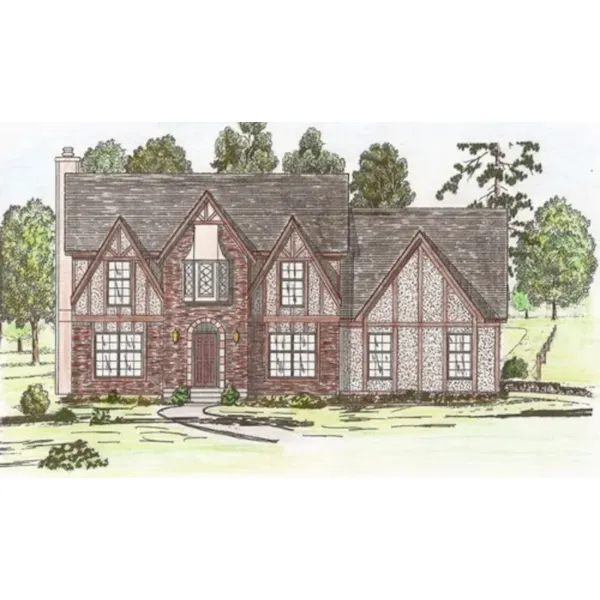 Traditional House Plan Front Photo 01 - Winburne English Tudor Home 086D-0108 - Shop House Plans and More