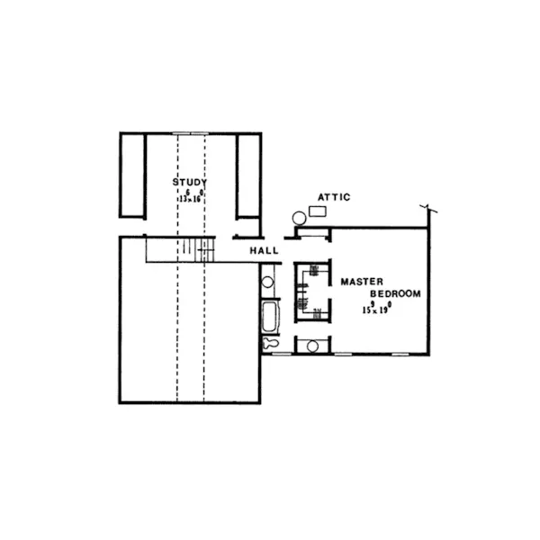 Traditional House Plan Second Floor - Ellsworth Traditional Home 086D-0109 - Search House Plans and More