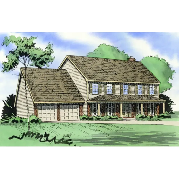 Farmhouse Plan Front Photo 01 - Nazareth Hills Country Farmhouse 086D-0110 - Shop House Plans and More