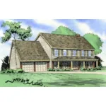 Farmhouse Plan Front Photo 01 - Nazareth Hills Country Farmhouse 086D-0110 - Shop House Plans and More