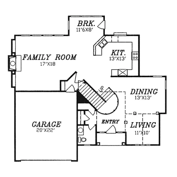 Contemporary House Plan First Floor - Apple Bud Contemporary Home 086D-0111 - Search House Plans and More