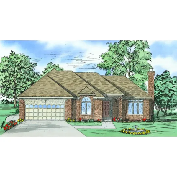 Ranch House Plan Front Photo 01 - Kendon Ranch Home 086D-0114 - Search House Plans and More