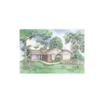 Ranch House Plan Front of Home - Briarcrest Lake Ranch Home 086D-0115 - Search House Plans and More