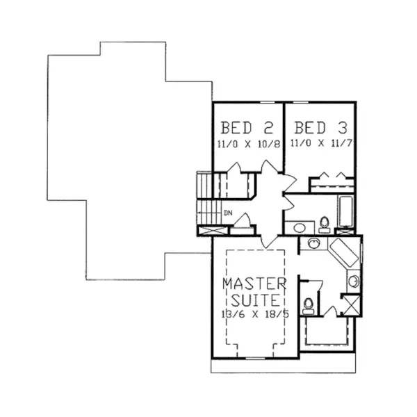 Traditional House Plan Second Floor - Zulema Rustic Home 086D-0116 - Shop House Plans and More