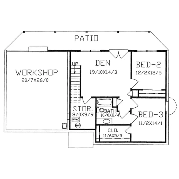 Ranch House Plan Second Floor - Chattanooga Rustic Ranch Home 086D-0117 - Search House Plans and More