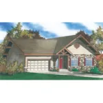 Ranch House Plan Front of Home - Chattanooga Rustic Ranch Home 086D-0117 - Search House Plans and More