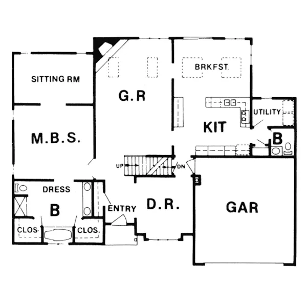 European House Plan First Floor - Powers Lake  Tudor Home 086D-0122 - Shop House Plans and More