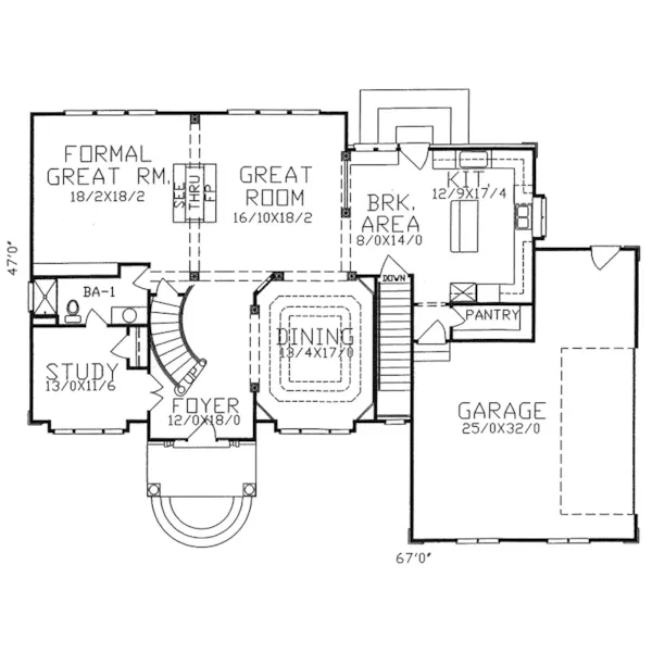 Plantation House Plan First Floor - Cora Creek Plantation Home 086D-0123 - Search House Plans and More