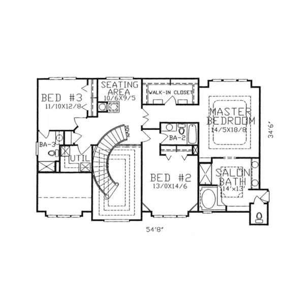 Plantation House Plan Second Floor - Cora Creek Plantation Home 086D-0123 - Search House Plans and More