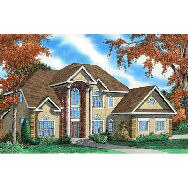 Plantation House Plan Front of Home - Cora Creek Plantation Home 086D-0123 - Search House Plans and More