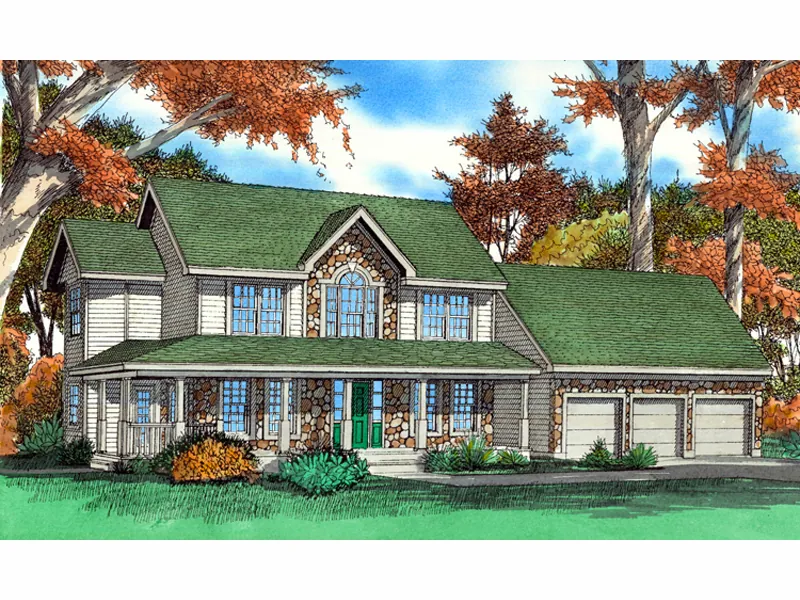 Traditional House Plan Front of Home - Paletta Traditional Home 086D-0124 - Shop House Plans and More