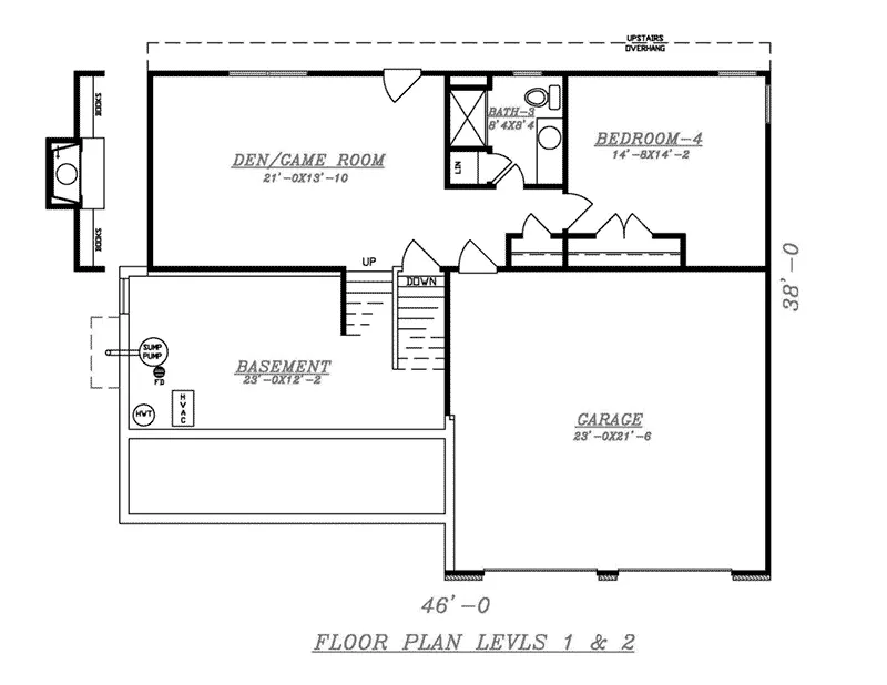Second Floor - 086D-0127 - Shop House Plans and More