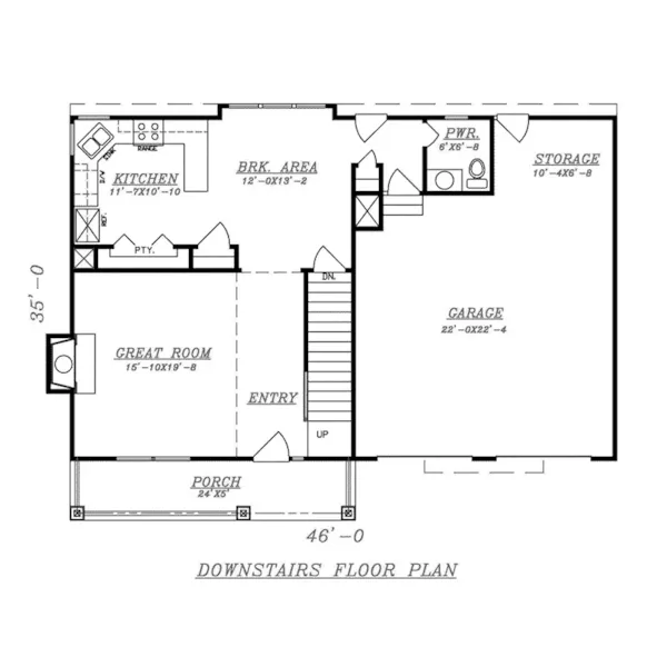 First Floor - Ridge Hill Two-Story Home 086D-0128 - Shop House Plans and More