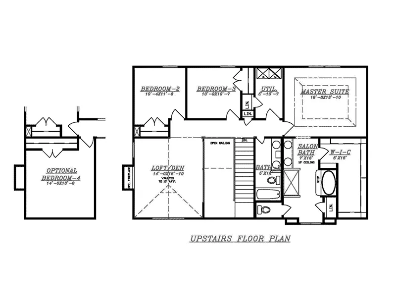Second Floor - 086D-0128 - Shop House Plans and More