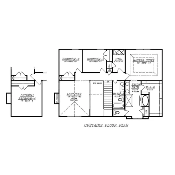 Second Floor - Ridge Hill Two-Story Home 086D-0128 - Shop House Plans and More