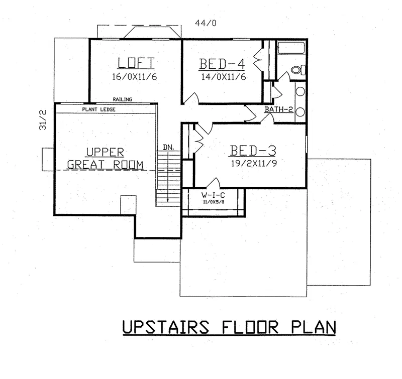 Traditional House Plan Second Floor - 086D-0129 - Shop House Plans and More