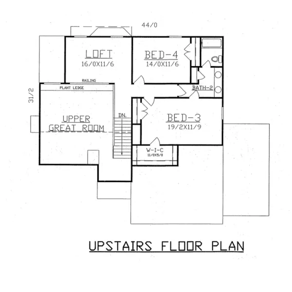 Traditional House Plan Second Floor - Warden Traditional Home 086D-0129 - Shop House Plans and More