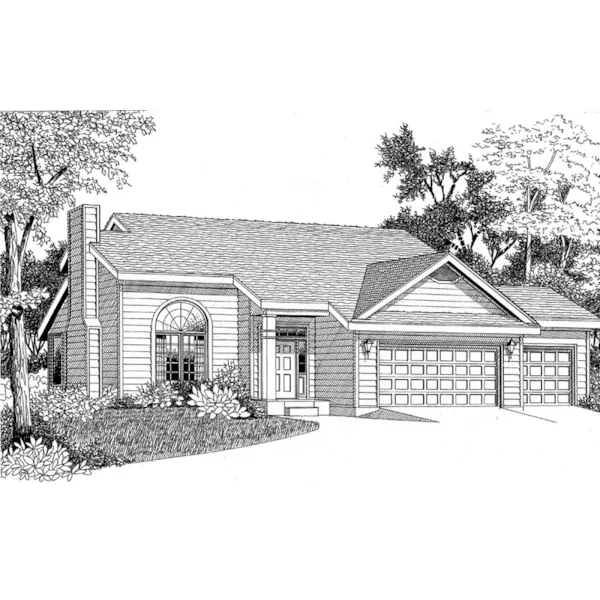 Traditional House Plan Front of Home - Warden Traditional Home 086D-0129 - Shop House Plans and More