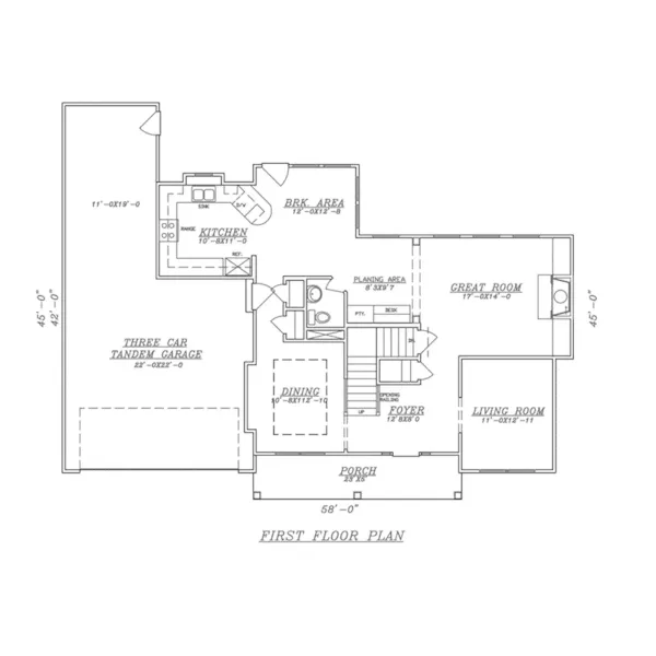 Traditional House Plan First Floor - Suzette Traditional Home 086D-0130 - Shop House Plans and More