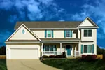 Traditional House Plan Front of House 086D-0130