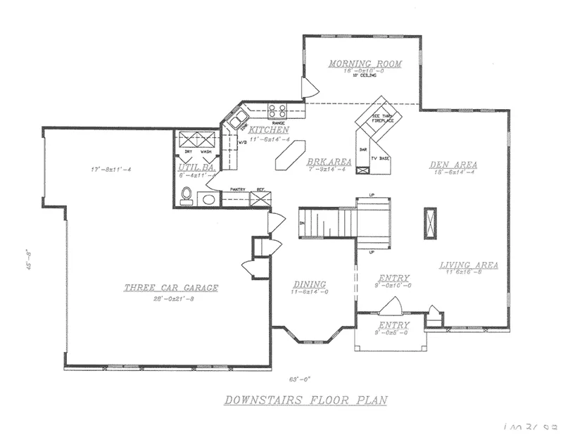 Traditional House Plan First Floor - 086D-0131 - Shop House Plans and More