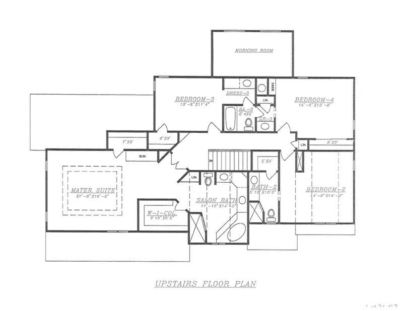 Traditional House Plan Second Floor - 086D-0131 - Shop House Plans and More