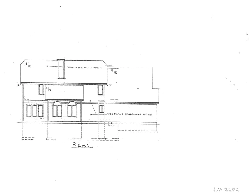 Traditional House Plan Rear Elevation - 086D-0131 - Shop House Plans and More