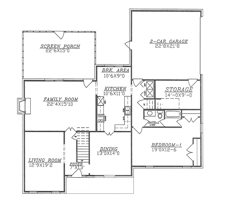 Traditional House Plan First Floor - 086D-0132 - Shop House Plans and More