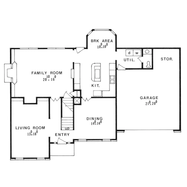 Traditional House Plan First Floor - Ardmore Lane Traditional Home 086D-0138 - Shop House Plans and More