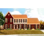 Traditional House Plan Front of House 086D-0138