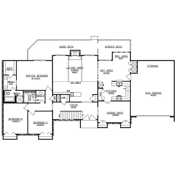 Contemporary House Plan First Floor - Argus Contemporary Home 086D-0140 - Shop House Plans and More