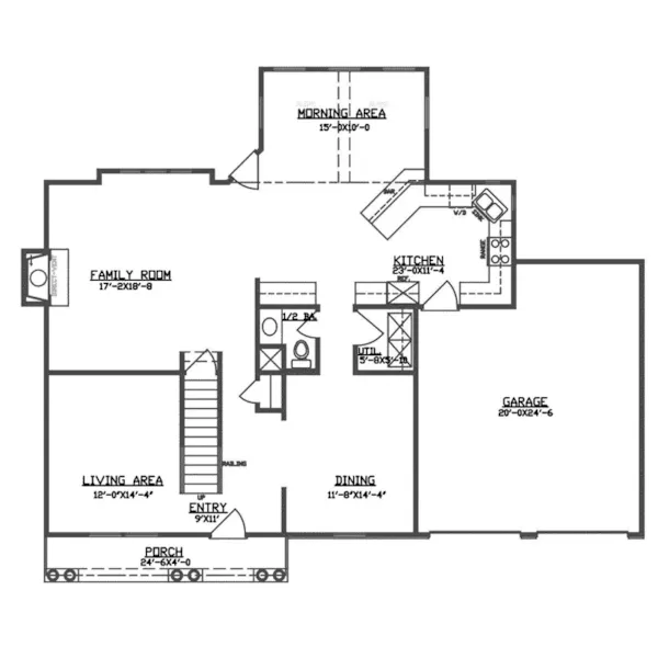 Traditional House Plan First Floor - Pravin Two-Story Home 086D-0141 - Shop House Plans and More