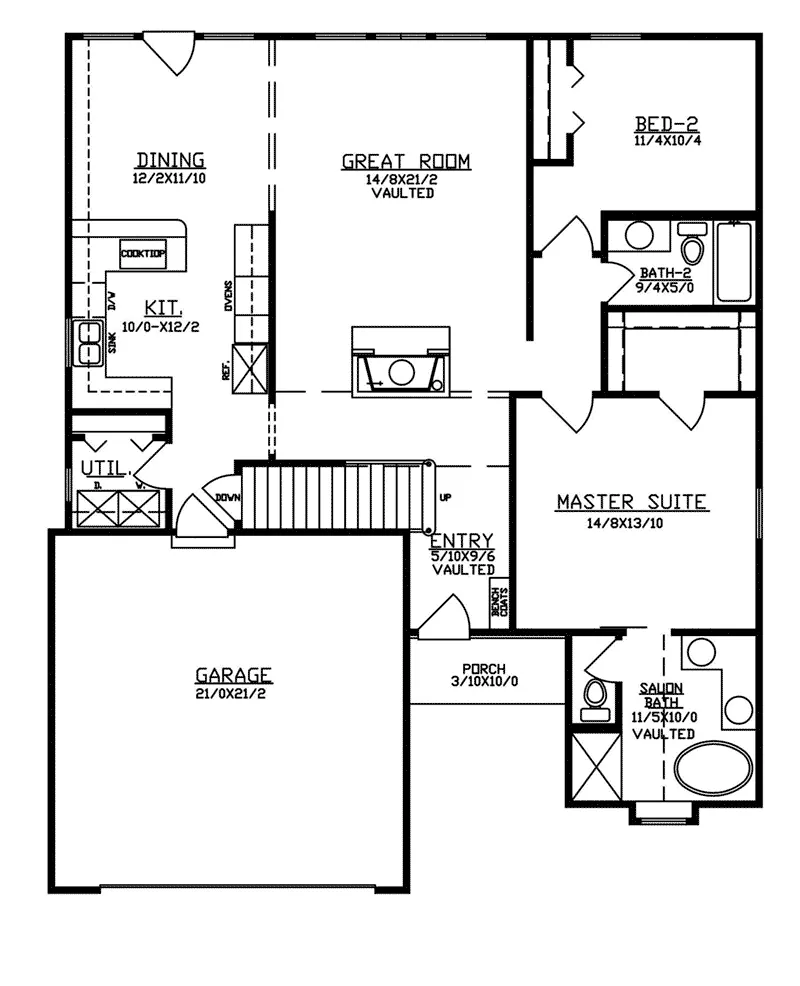 Traditional House Plan First Floor - 086D-0142 - Shop House Plans and More