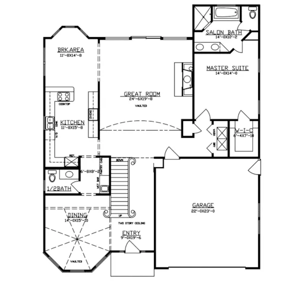 Country French House Plan First Floor - Nigella European Home 086D-0144 - Shop House Plans and More