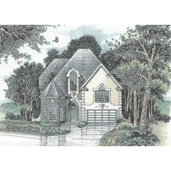 Country French House Plan Front of Home - Nigella European Home 086D-0144 - Shop House Plans and More