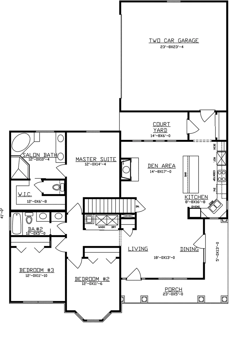 Country French House Plan First Floor - 086D-0145 - Shop House Plans and More