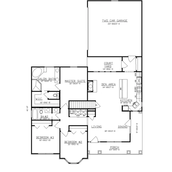 European House Plan First Floor - Nina Green Country Cottage 086D-0145 - Shop House Plans and More