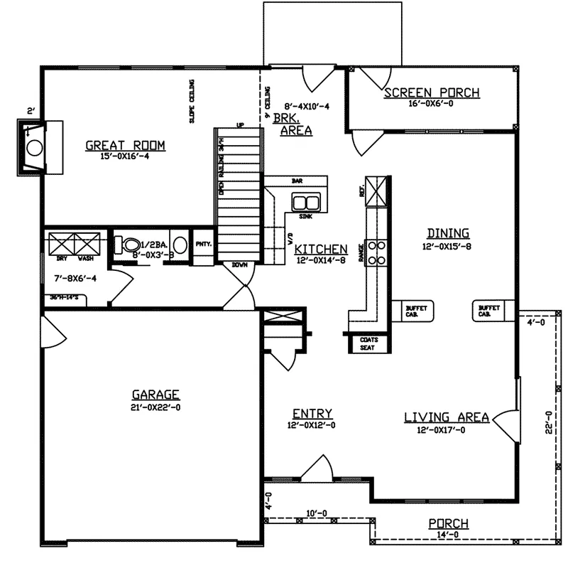 Country House Plan First Floor - 086D-0146 - Shop House Plans and More
