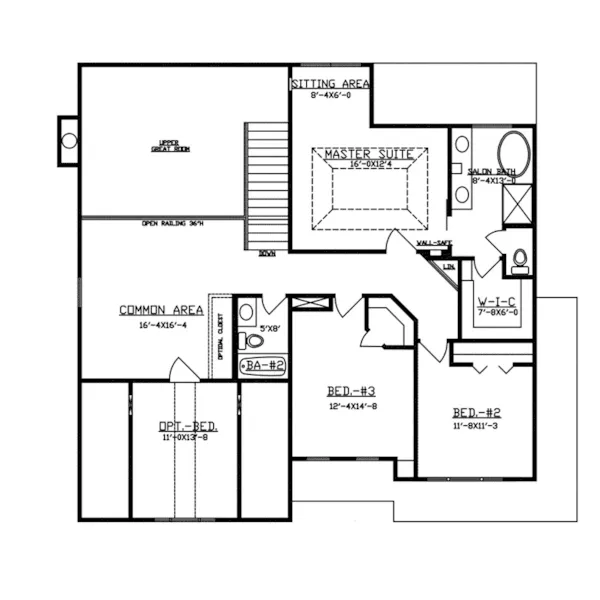 Country House Plan Second Floor - Perkins Mill Country Home 086D-0146 - Shop House Plans and More